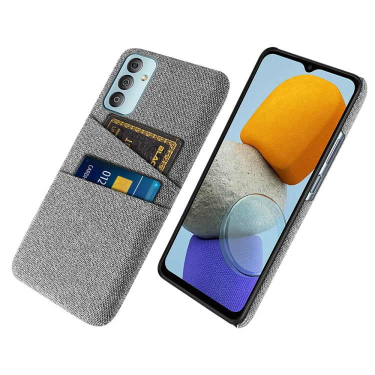 For Samsung Galaxy M23 5G Cloth Texture PC + Nylon Phone Case with Dual Card Slots