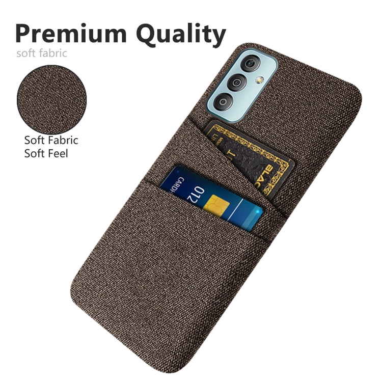 For Samsung Galaxy M23 5G Cloth Texture PC + Nylon Phone Case with Dual Card Slots