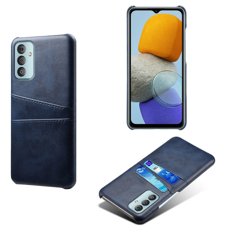 For Samsung Galaxy M23 5G Calf Texture PC + PU Leather Back Cover with Dual Card Slots