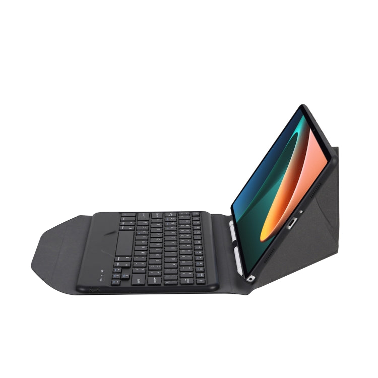 B0N5 Diamond Texture Bluetooth Keyboard Leather Case with Triangle Back Support For Xiaomi Pad 5 / 5 Pro