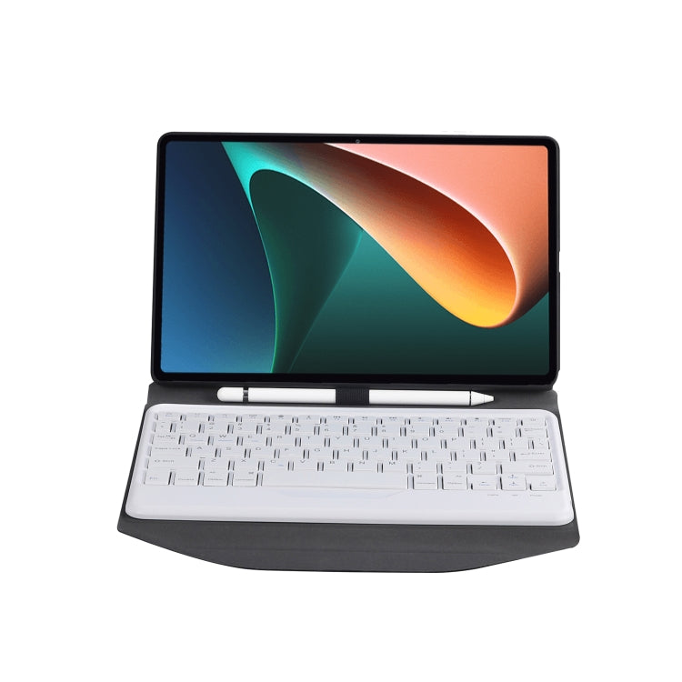 B0N5 Diamond Texture Bluetooth Keyboard Leather Case with Triangle Back Support For Xiaomi Pad 5 / 5 Pro