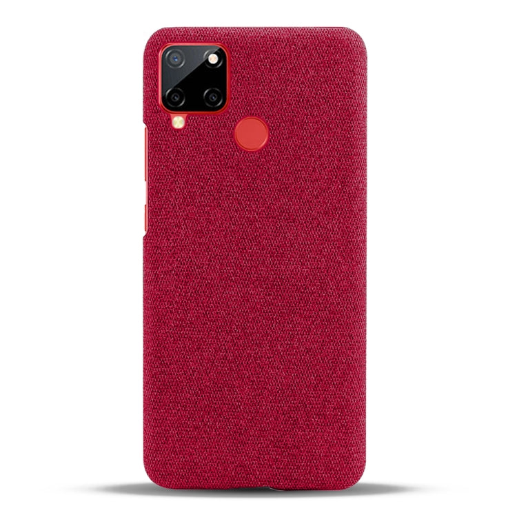 For OPPO Realme C12 Cloth Texture PC + Nylon Back Case