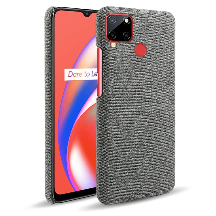 For OPPO Realme C12 Cloth Texture PC + Nylon Back Case