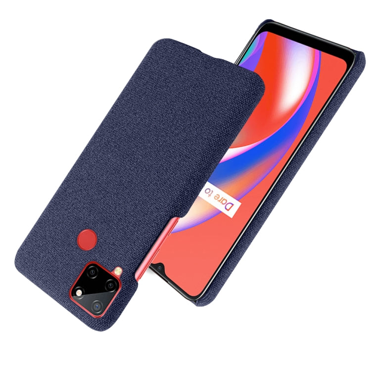 For OPPO Realme C12 Cloth Texture PC + Nylon Back Case