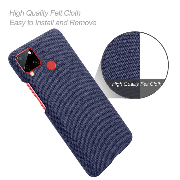 For OPPO Realme C12 Cloth Texture PC + Nylon Back Case