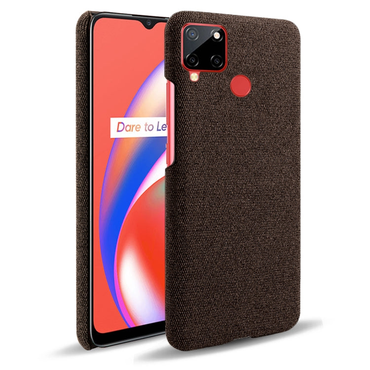 For OPPO Realme C12 Cloth Texture PC + Nylon Back Case
