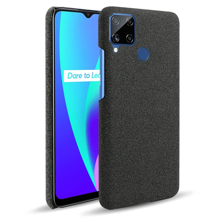 For OPPO Realme C15 Cloth Texture PC + Nylon Back Case