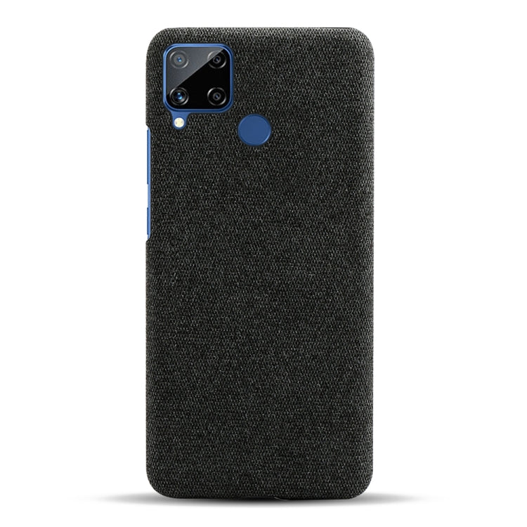 For OPPO Realme C15 Cloth Texture PC + Nylon Back Case