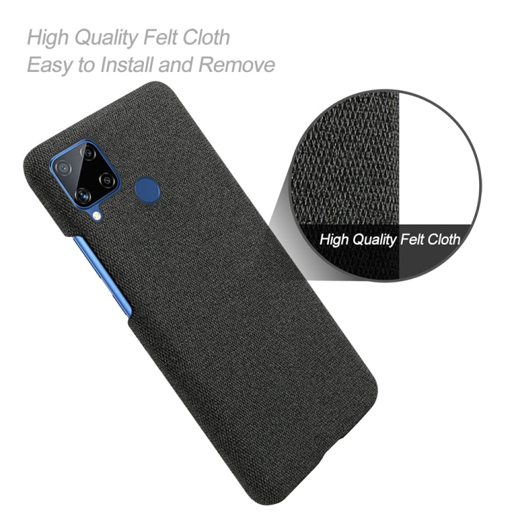 For OPPO Realme C15 Cloth Texture PC + Nylon Back Case