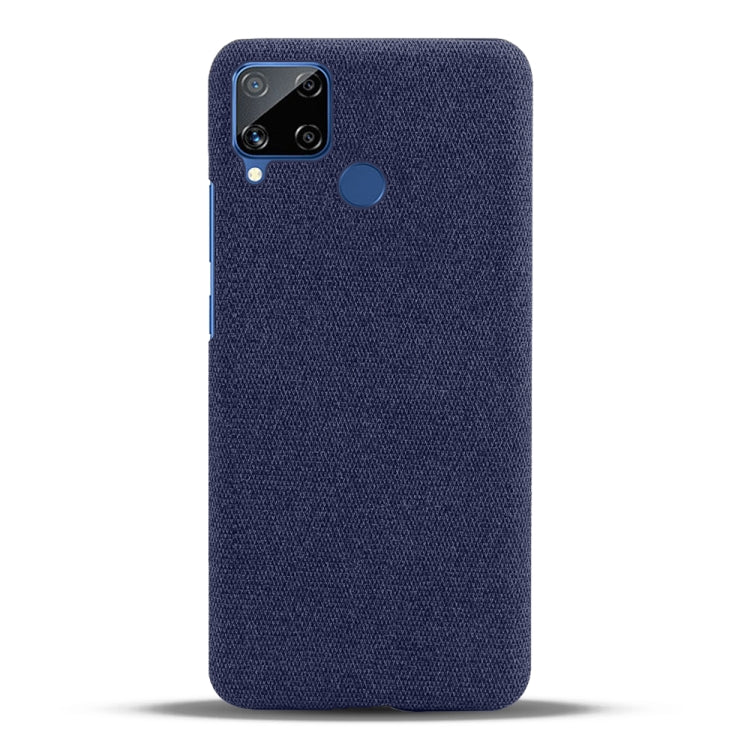 For OPPO Realme C15 Cloth Texture PC + Nylon Back Case