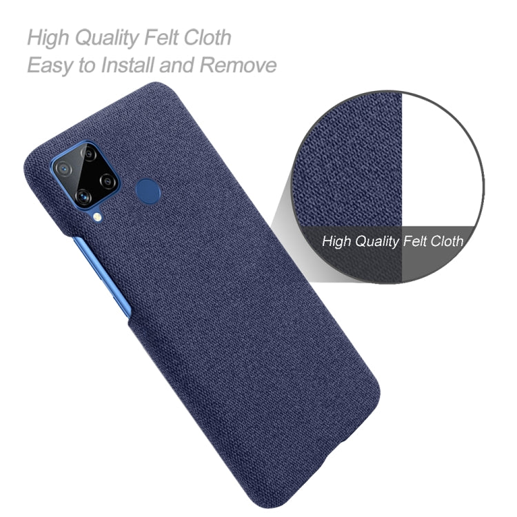 For OPPO Realme C15 Cloth Texture PC + Nylon Back Case