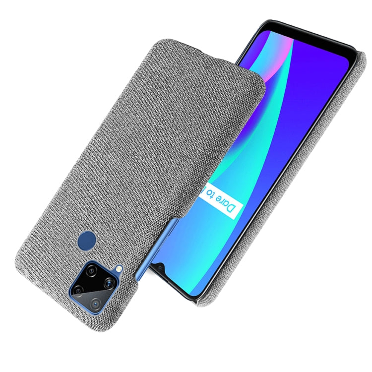 For OPPO Realme C15 Cloth Texture PC + Nylon Back Case