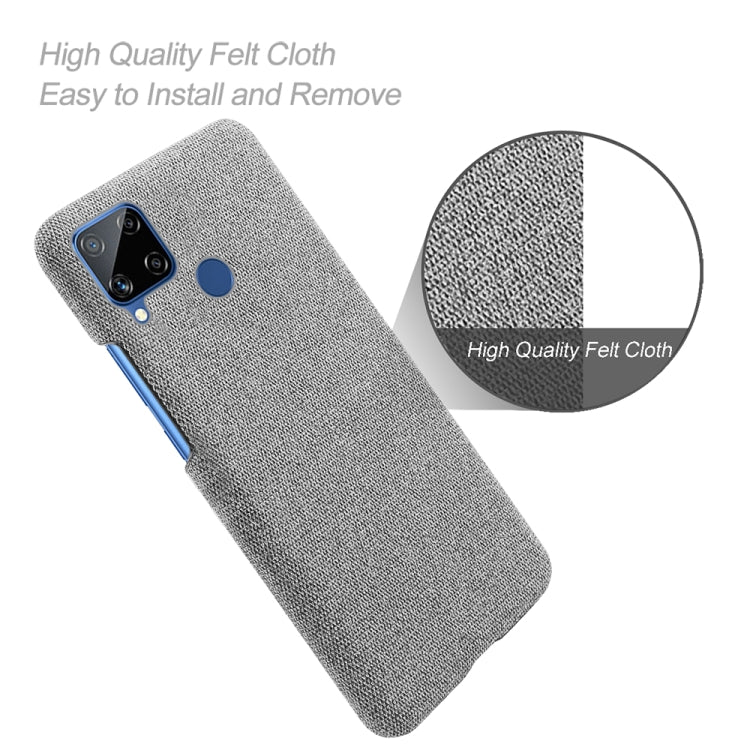 For OPPO Realme C15 Cloth Texture PC + Nylon Back Case