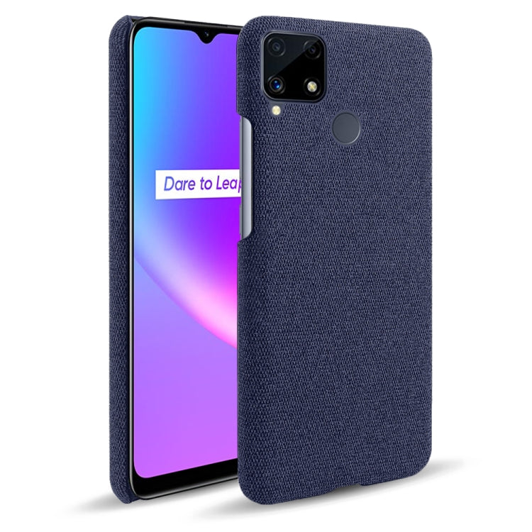 For OPPO Realme C25 Cloth Texture PC + Nylon Back Case