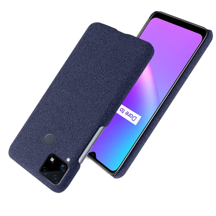 For OPPO Realme C25 Cloth Texture PC + Nylon Back Case
