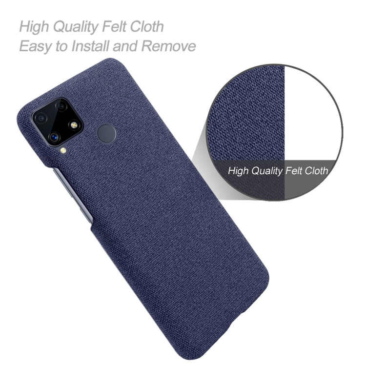 For OPPO Realme C25 Cloth Texture PC + Nylon Back Case