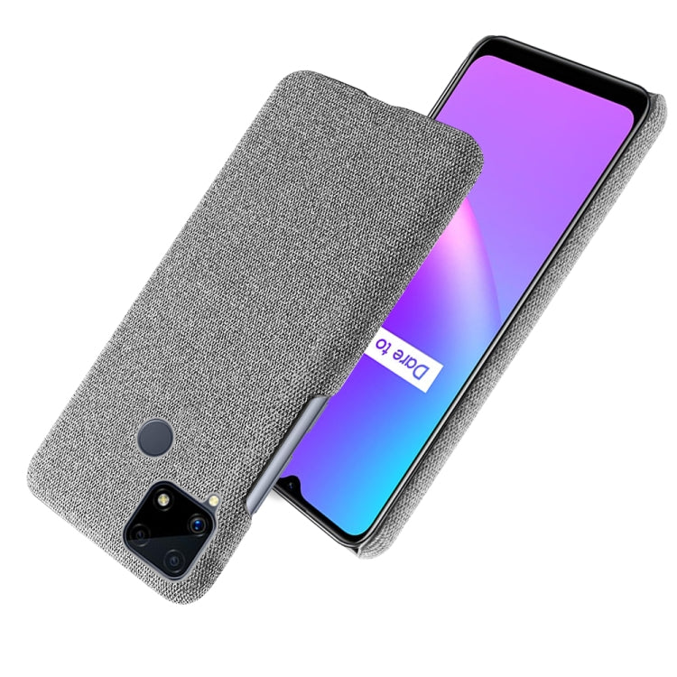 For OPPO Realme C25 Cloth Texture PC + Nylon Back Case
