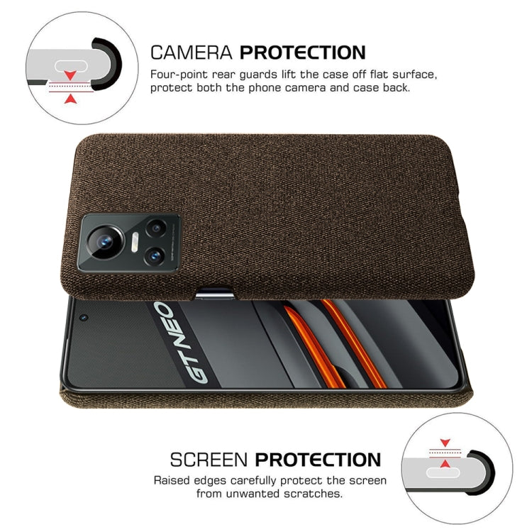 For OPPO Realme GT Neo3 Cloth Texture PC + Nylon Back Case