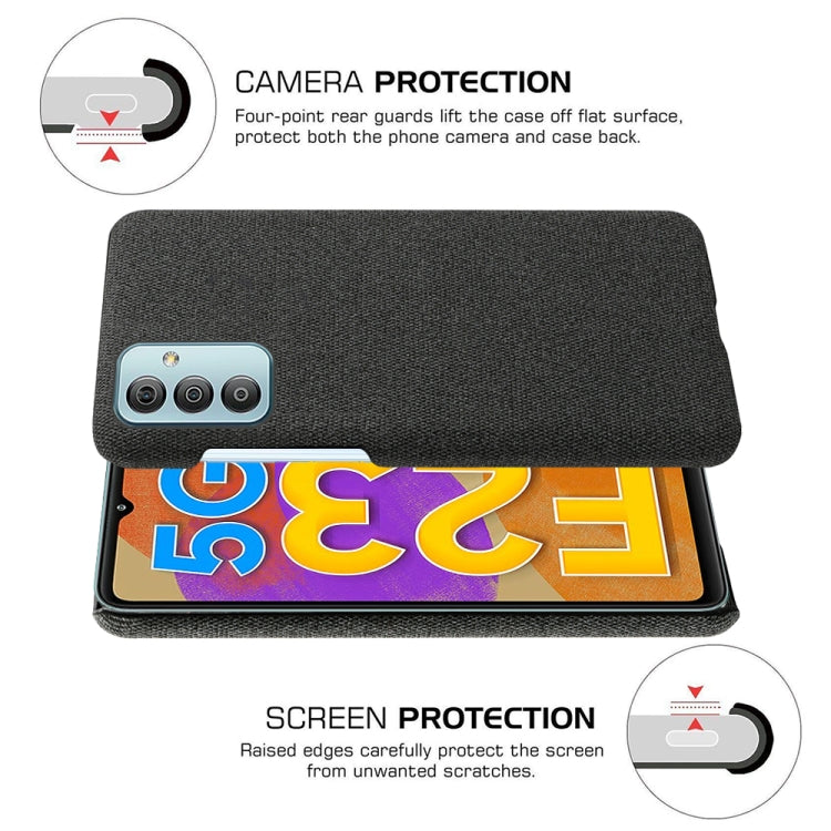 For Samsung Galaxy F23 5G Cloth Texture PC + Nylon Back Case