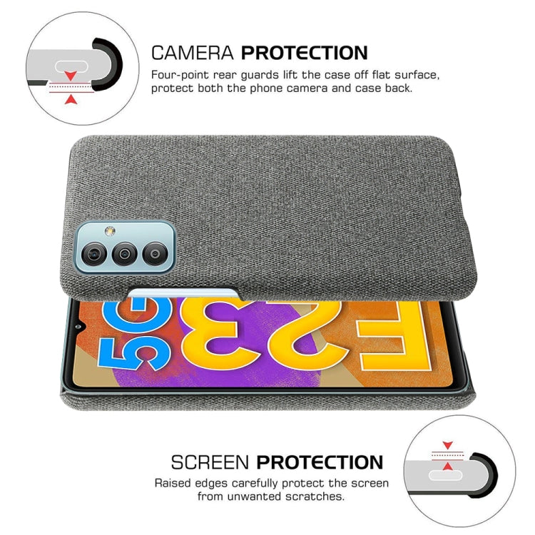 For Samsung Galaxy F23 5G Cloth Texture PC + Nylon Back Case