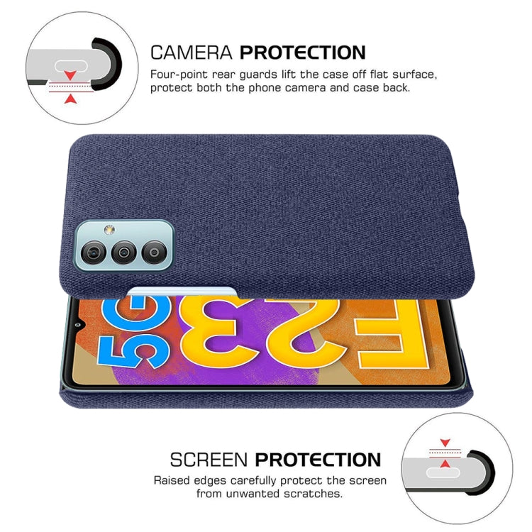 For Samsung Galaxy F23 5G Cloth Texture PC + Nylon Back Case