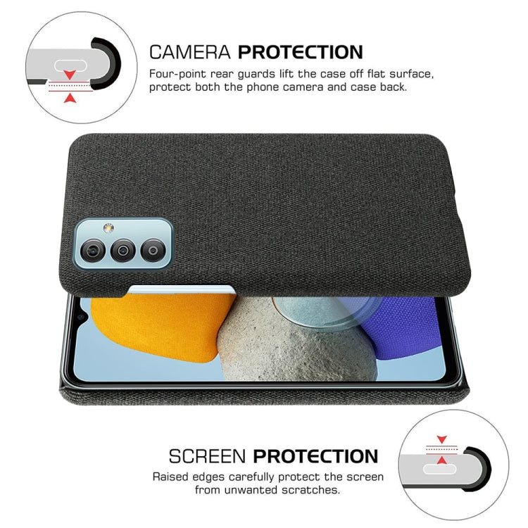 For Samsung Galaxy M23 5G Cloth Texture PC + Nylon Back Case