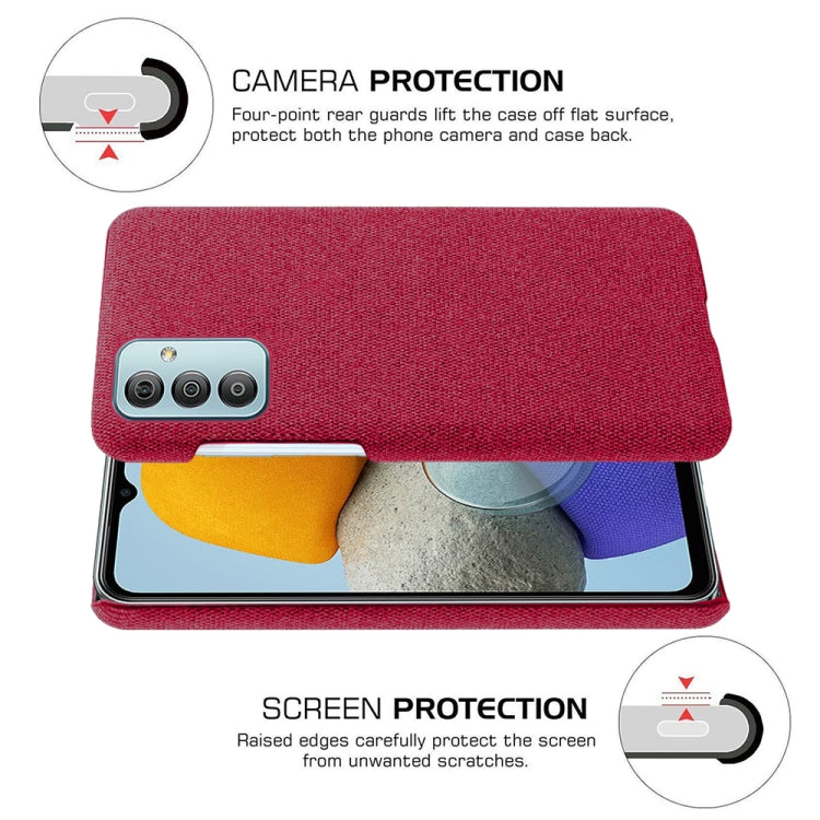 For Samsung Galaxy M23 5G Cloth Texture PC + Nylon Back Case