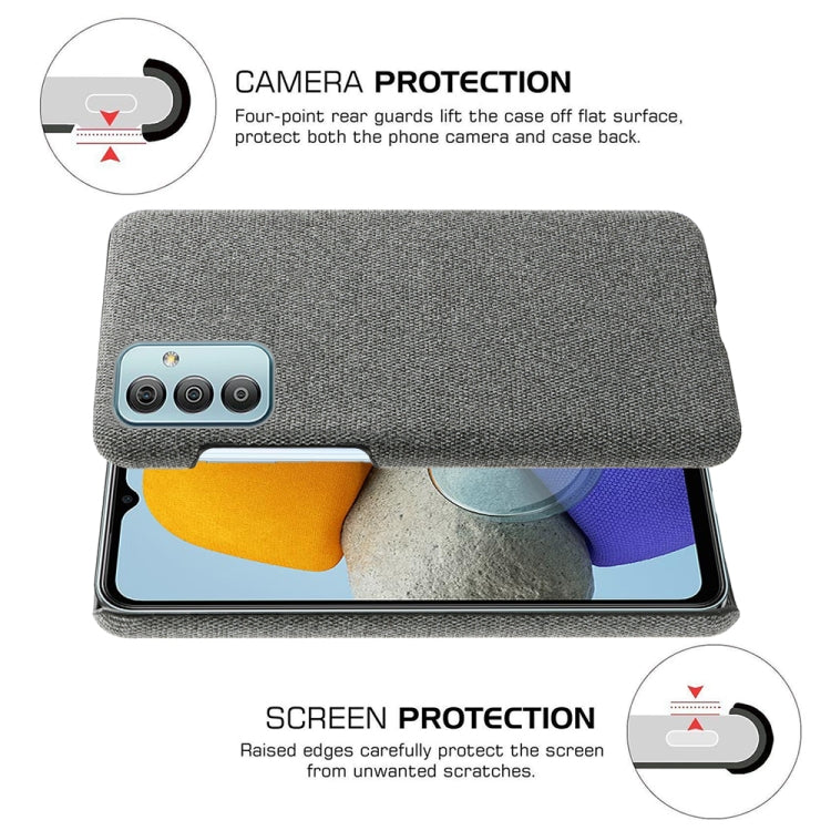 For Samsung Galaxy M23 5G Cloth Texture PC + Nylon Back Case
