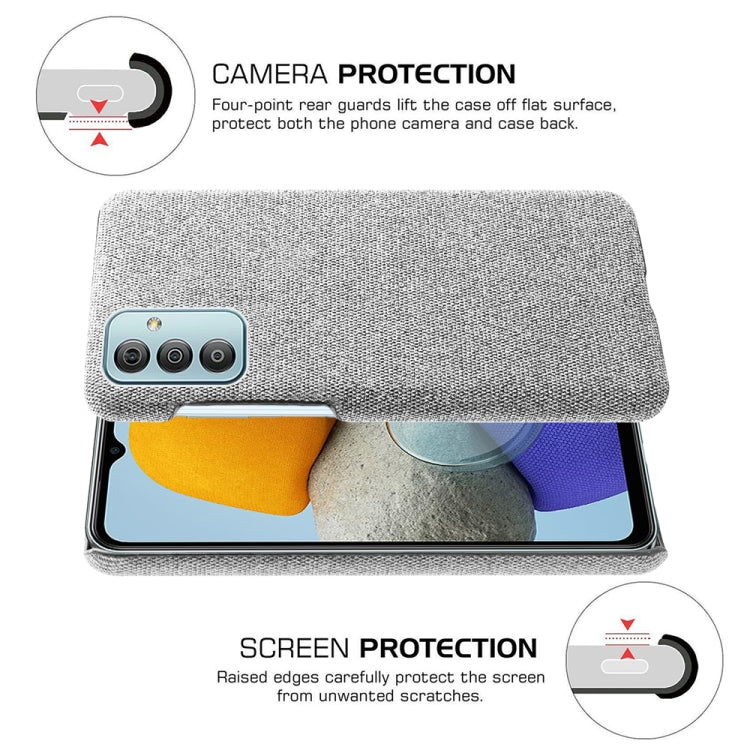 For Samsung Galaxy M23 5G Cloth Texture PC + Nylon Back Case