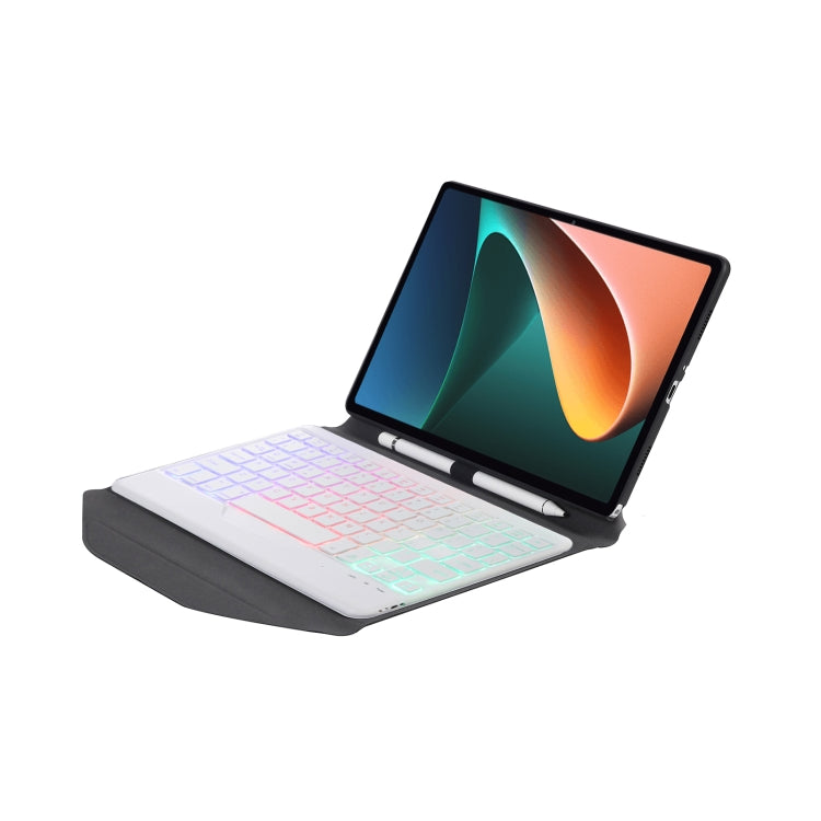 B0N5S Backlight Diamond Texture Bluetooth Keyboard Leather Case with Triangle Back Support For Xiaomi Pad 5 / 5 Pro