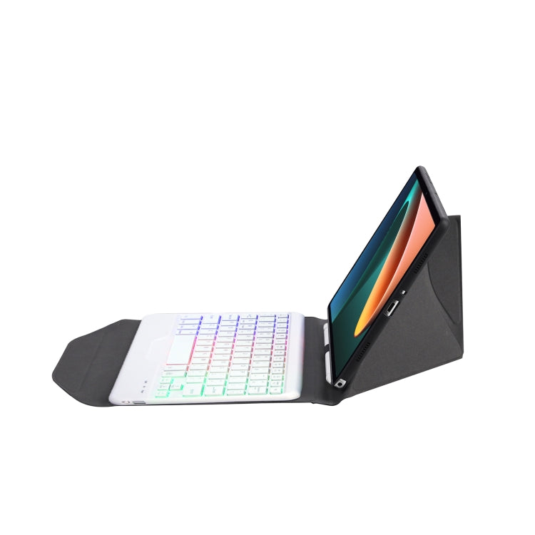 B0N5S Backlight Diamond Texture Bluetooth Keyboard Leather Case with Triangle Back Support For Xiaomi Pad 5 / 5 Pro