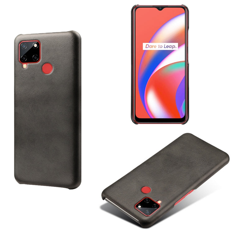 For OPPO Realme C12 Calf Texture PC + PU Phone Case
