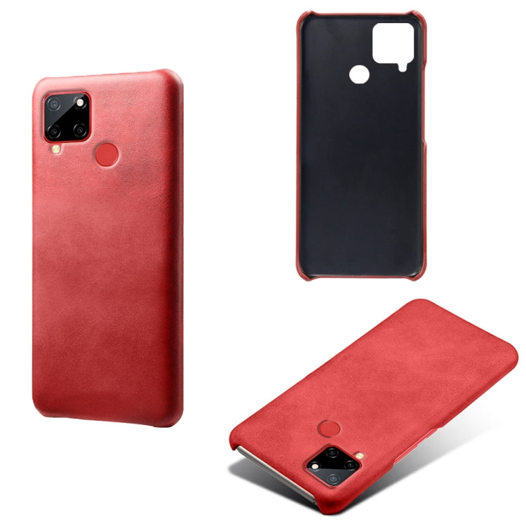 For OPPO Realme C12 Calf Texture PC + PU Phone Case