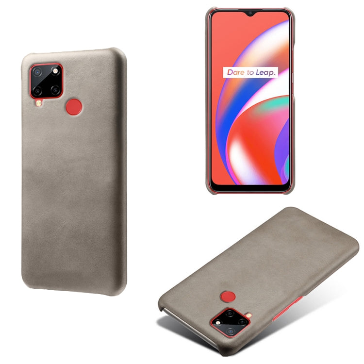 For OPPO Realme C12 Calf Texture PC + PU Phone Case