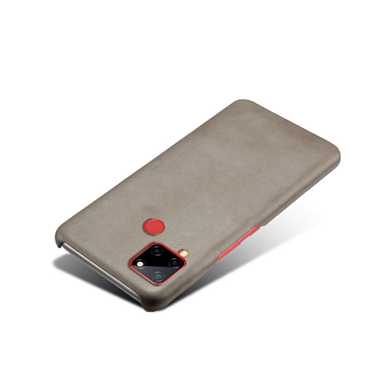 For OPPO Realme C12 Calf Texture PC + PU Phone Case