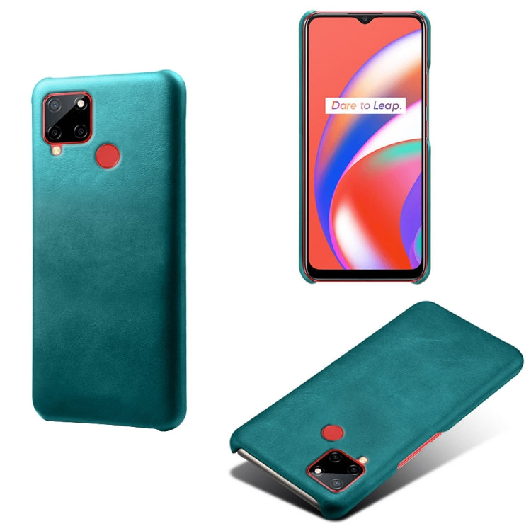 For OPPO Realme C12 Calf Texture PC + PU Phone Case