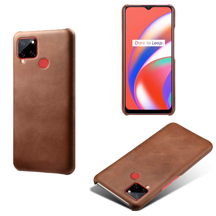 For OPPO Realme C12 Calf Texture PC + PU Phone Case