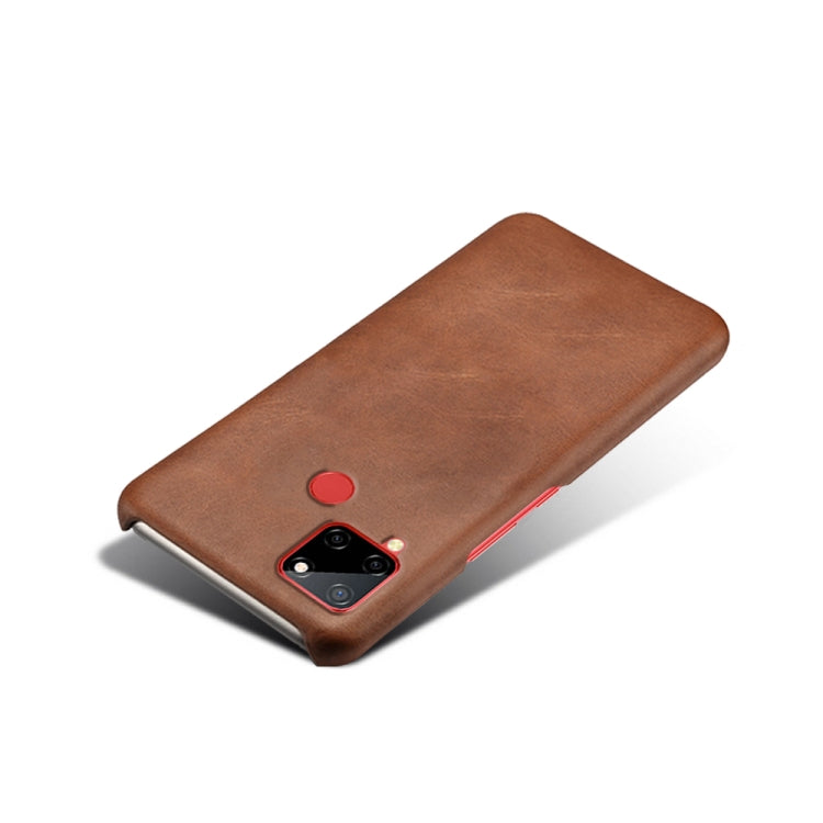 For OPPO Realme C12 Calf Texture PC + PU Phone Case