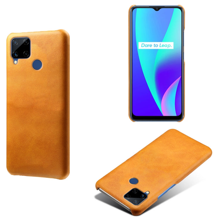 For OPPO Realme C15 Calf Texture PC + PU Phone Case