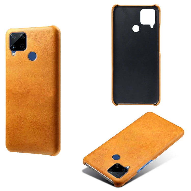 For OPPO Realme C15 Calf Texture PC + PU Phone Case