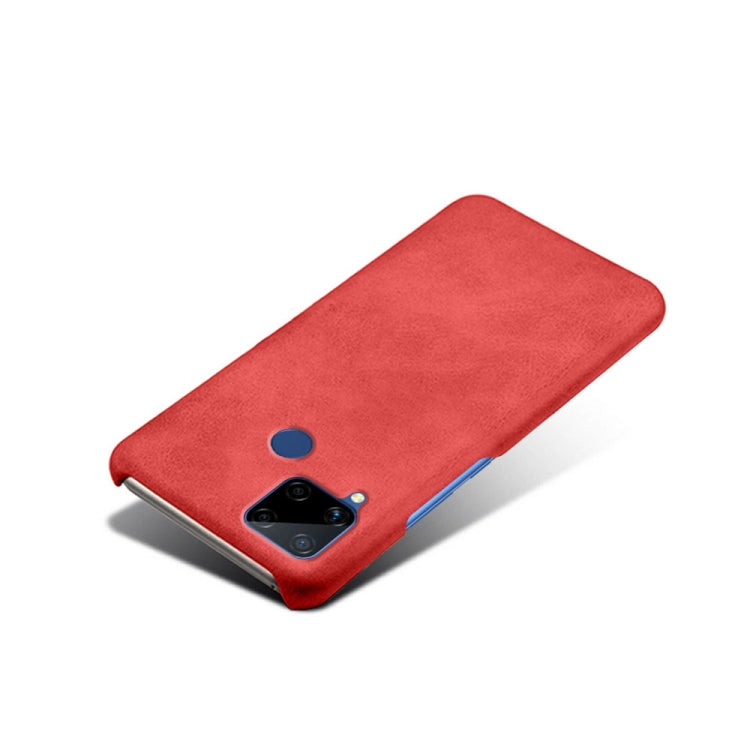 For OPPO Realme C15 Calf Texture PC + PU Phone Case
