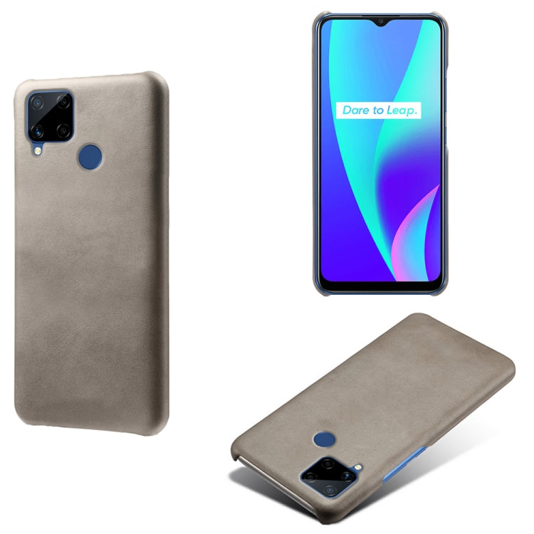 For OPPO Realme C15 Calf Texture PC + PU Phone Case