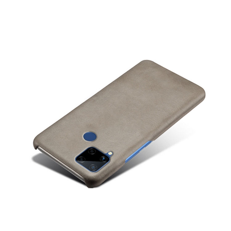 For OPPO Realme C15 Calf Texture PC + PU Phone Case