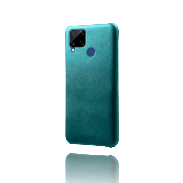 For OPPO Realme C15 Calf Texture PC + PU Phone Case