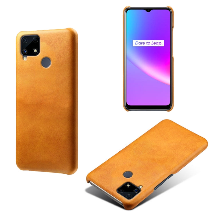 For OPPO Realme C25 Calf Texture PC + PU Phone Case