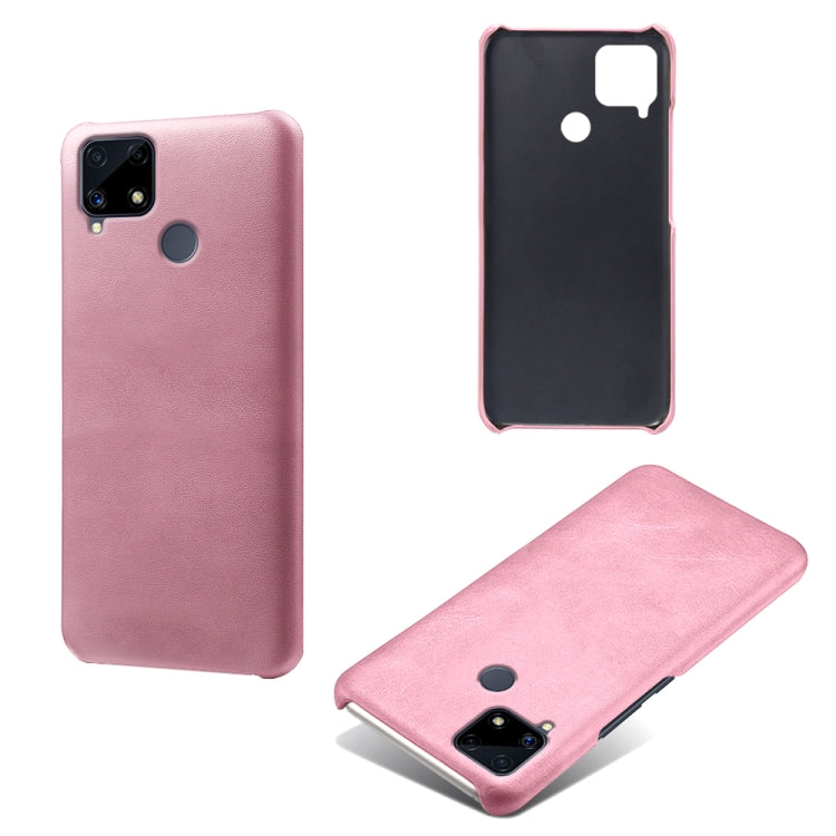 For OPPO Realme C25 Calf Texture PC + PU Phone Case