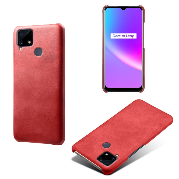 For OPPO Realme C25 Calf Texture PC + PU Phone Case