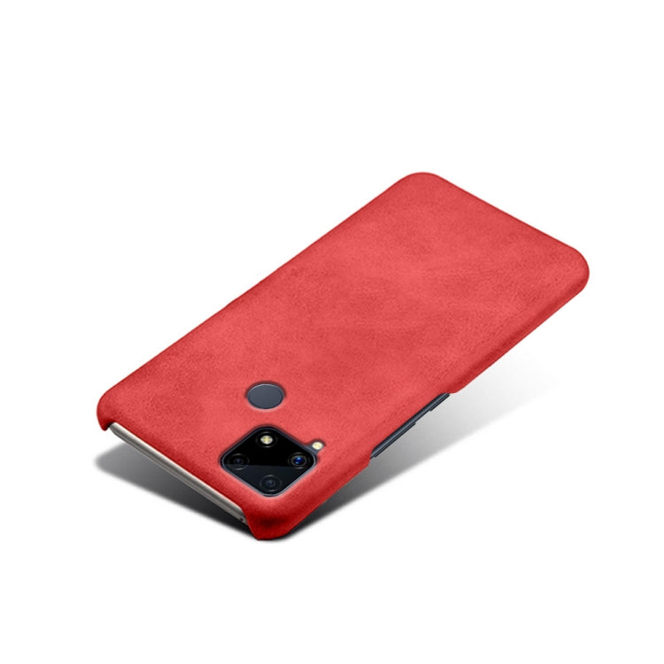 For OPPO Realme C25 Calf Texture PC + PU Phone Case