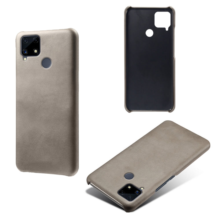 For OPPO Realme C25 Calf Texture PC + PU Phone Case