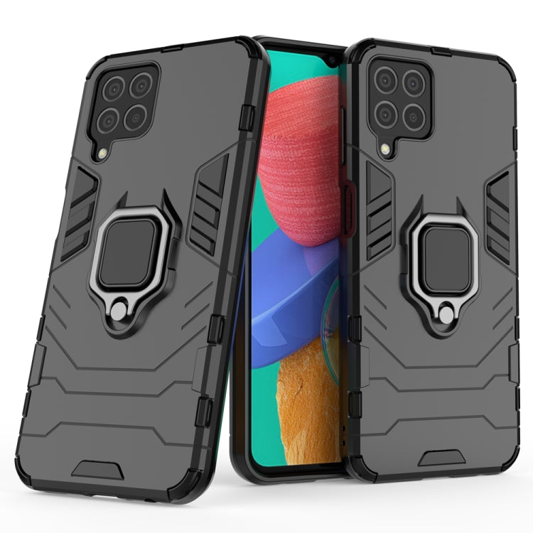 For Samsung Galaxy M33 5G India PC + TPU Shockproof Protective Phone Case with Magnetic Ring Holder